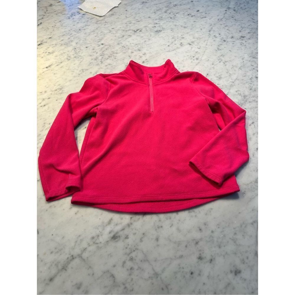 Jumping Beans fleece 1/4 zip pullover sweatshirt pink sz 6/6x girls top